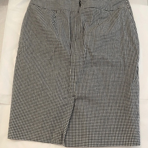 Bebe Black & White Gingham Ruffle Skirt With Buttons Size 4 - Picture 2 of 8
